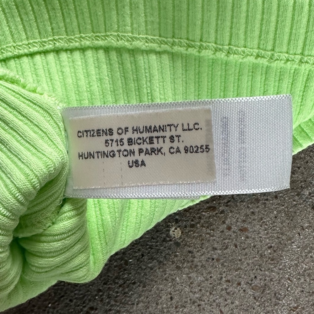NWT AGOLDE Bea Cutaway Tank Top in Fuji Bright Pale Size Small Ribbed - Picture 13 of 13
